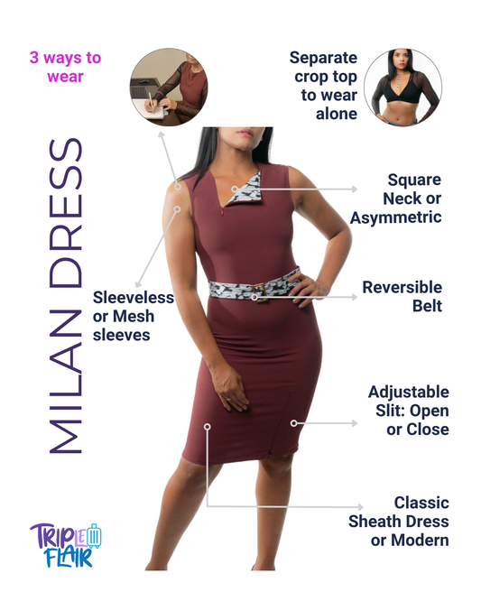 MILAN DRESS - 3 in 1. Wine
