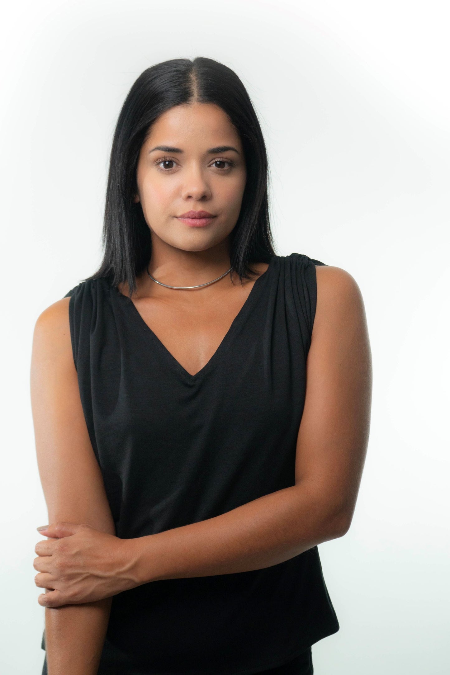 VICTORIA Top: 9 in 1. Black/B&W Print