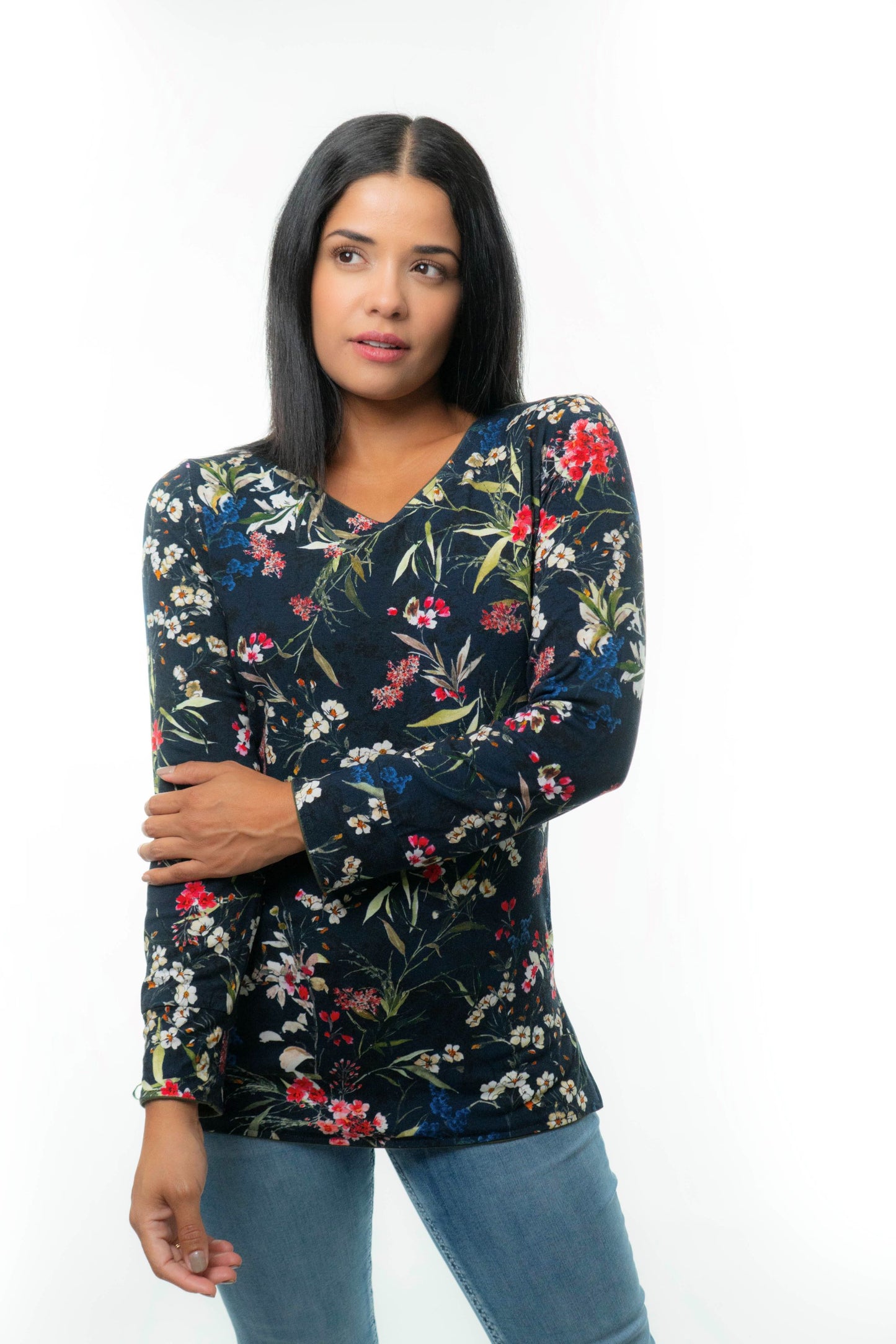 NEW YORK Top 4 in 1 Grün/Blumen