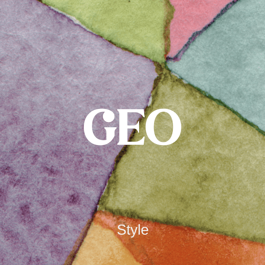 Geo style asymmetric geometric abstract prints and designs