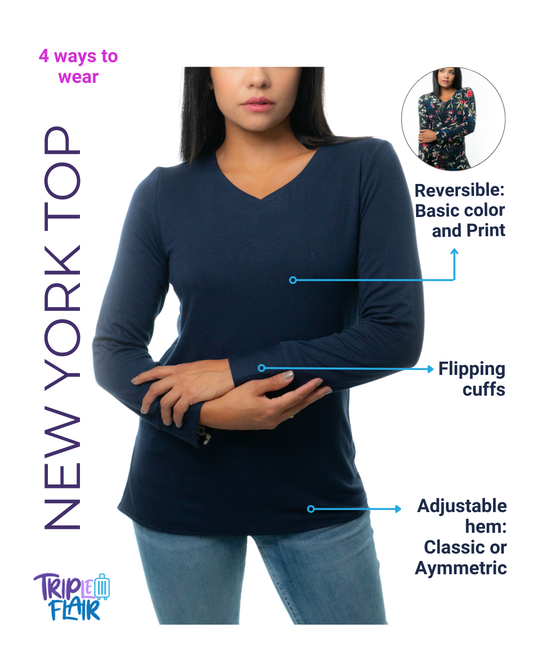 NEW YORK Top  4 in 1 Navy/Floral