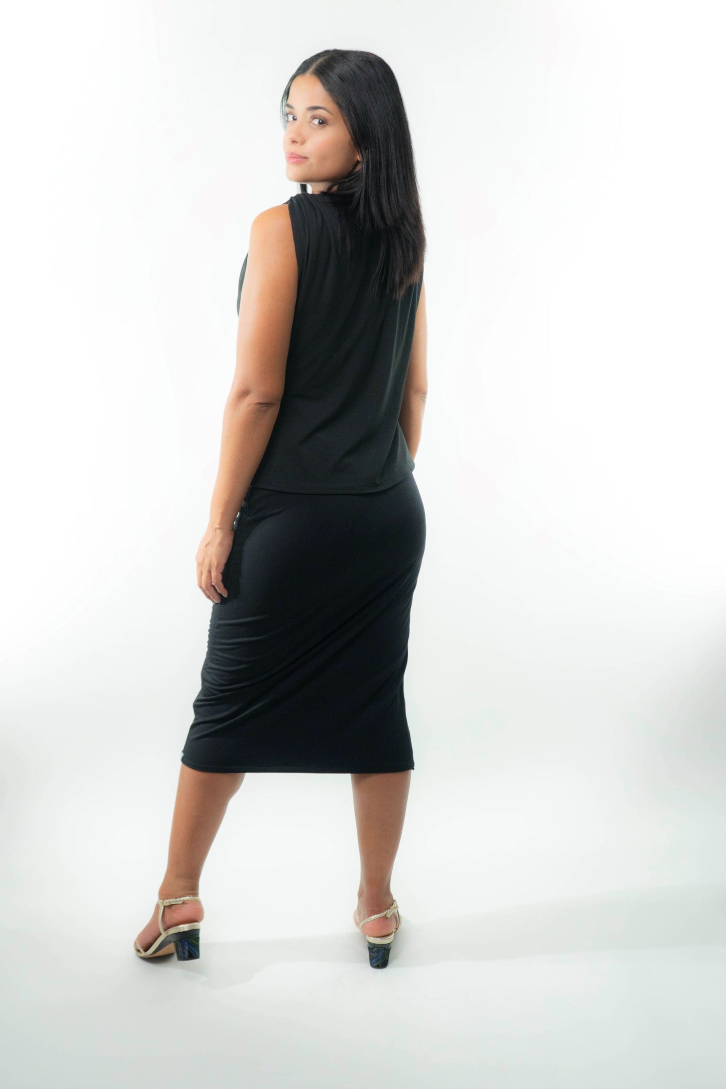 VALENCIA Skirt 8 in 1. Black/B&W Print